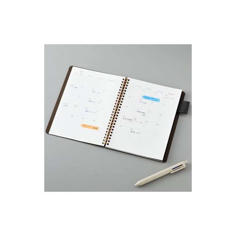 Lihit Lab Open Ring Notebook, Twist Notebook, A5, 24 Holes,