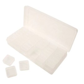 Paylak Storage Box Divider Tray 42 Square Individual Clear Containers CNTB109