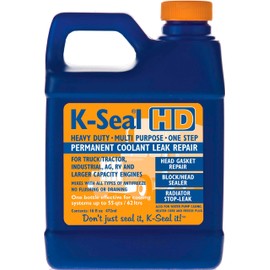 K-Seal ST5516 Heavy-Duty Multi-Purpose One Step Permanent Coolant Leak Repair, 16 oz, Pour and Go, Mixes with All Antifreeze, No Flushing Required
