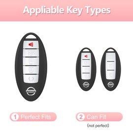 Print Key Fob Cover for Nissan 350Z 370Z Altima Armada GT-R Leaf Pathfinder Rogue Sentra Maxima Murano Versa with Keychain (Flower)