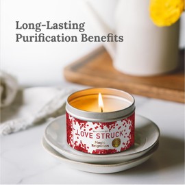Magnificent 101 Love Struck Aromatherapy Tin Candle | 6 Oz - 35 Hour Burn | All Natural Soy Wax with Sage Rose Jasmine Lavender Lilac for Love Reignition, Purification, Manifestation, Chakra Healing