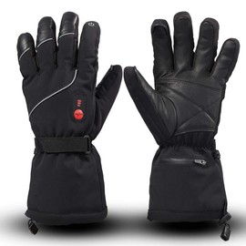 SAVIOR HEAT Heated Gloves, Unisex Rechargeable Battery Powered Electric Heating Glove for Winter Outdoor (Black S14, Medium)