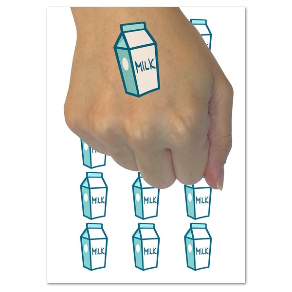 Milk Carton Temporary Tattoo Water Resistant Fake Body Art Set