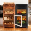 Large Potato and Onion Storage Bin - Wooden Stackable Bread