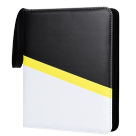 Zettokete Trading Card Binder 9 Pocket,900 Pockets Card Holder with 50 Sleeves,3 Ring Card Album for Yugioh,MTG Card & Baseball Football Basketball Sports Cards Collector(Black & White)