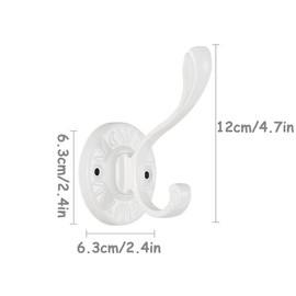 Antique Hooks 6 Pieces Retro Coat Hooks, Vintage Towel Hooks, Clothes Hooks, Hat Hooks for Bathroom, Kitchen, Coat Hooks