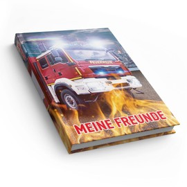 itenga Friendship Book Fire Brigade My Friends DIN A5 88 Pages for Boys to Fill in for School Students Friends