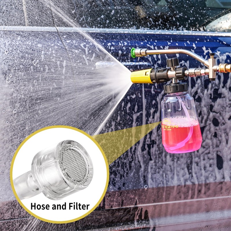 FENG PAI Foam Cannon for Pressure Washer with Dual-connector Accessory,