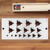19 Holes Dowel Plate with Socket Stainless Steel Dowel Cutter