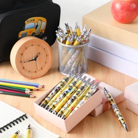Motipuns 24 Pcs School Bus Driver Appreciation Gifts Bulk Bus Ballpoint Pens Back to School Thank You Gifts for Driver Birthday Retirement Appreciation Writing Stationary Supply