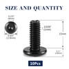 M6 x 15 mm, 10 tornillos hexagonales de cabeza plana,