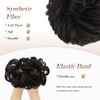FESHFEN Messy Bun Hair Pieces - Large Wavy Curly Elastic