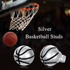 Basketball Stud Earrings 925 Sterling Silver Basketball Sports Jewelry Gifts