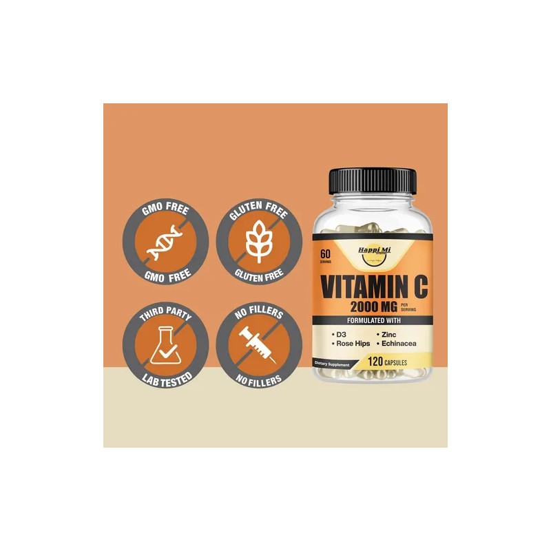 Happi Mi Vitamina C 2000 Mg Con Zinc 40 Mg