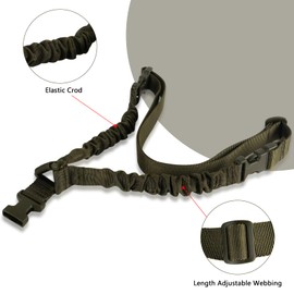 ToopMount Camera Strap Sling Monocular Shoulder Strap with Quick Release, Adjustable Crossbody Strap, Shoulder Strap with Elastic Rope, Telescopic Neck Strap, Load Capacity 20 kg, Green