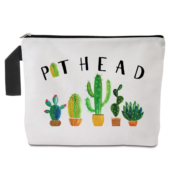 Yishuliwu Succulent Plant Cactus Gifts for Women Plant Gifts for Plant Lovers Leaf Zipper Travel Cosmetic Bag Funny Gifts for Best Friends Sister for Birthday Christmas Unique Gifts