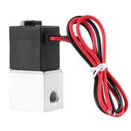 Yosoo Health Gear Pneumatic Solenoid Valve 12V DC 1/8" 2 Way Normally Closed Aluminum Pneumatic Electric Solenoid Valve Gas Water Control Fluid for