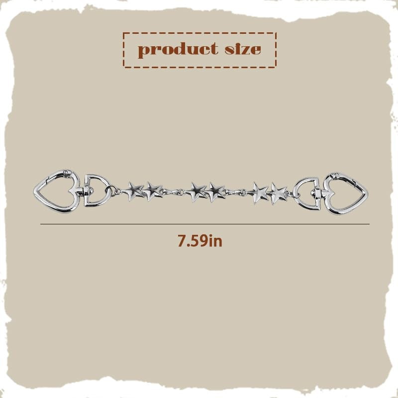 Y2K Star Bag Purse Strap Extender Chain for Handbags Shoulder
