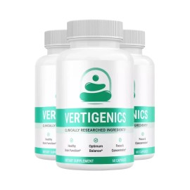 Vertigenics 3-Pack Vertigenics Capsules - Supports Balance System & Dizziness - 180 Capsules