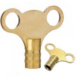 315 Supplies 2 Pack 5mm Solid Brass Radiator Bleed Key Double Pack Keys Venting Bleeding Plumbing Heavy Duty