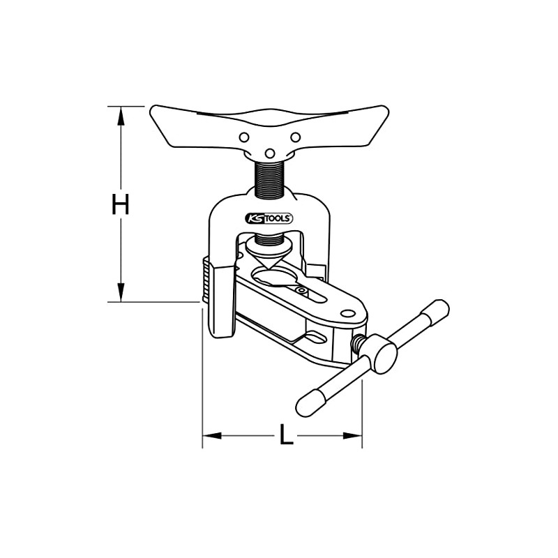 KS Tools 122.0525 Universal flanger imperial + metric with quick