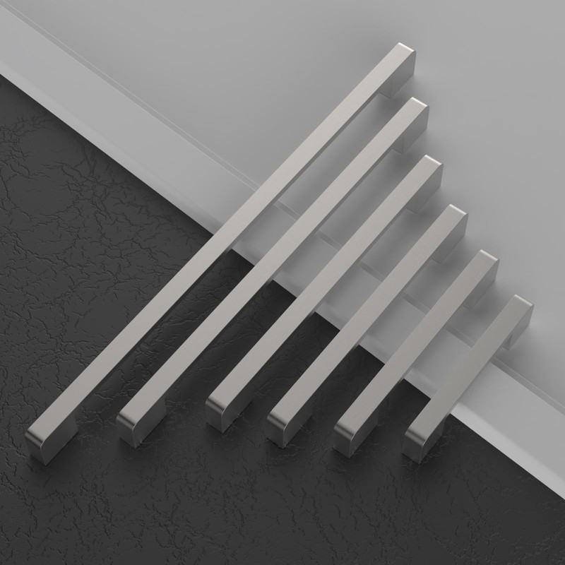Amerdeco 10 Pack Brushed Satin Nickel Cabinet Pulls 3.75 Inch(96MM)