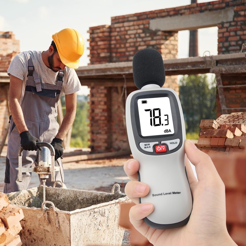 Decibel Meter, Digital Noise Meter, Range 30-130dB(A) db Meter, Portable