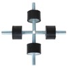 8Pack M8 Rubber Studs Shock Absorber Anti Vibration Isolator Mounts,