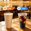 KesaPlan 50 Pack 16oz Clear Frosted Plastic Cups, Disposable Wedding