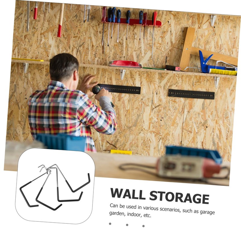 Operitacx 4Pcs Heavy Duty Wall Mounted Hooks for Garage Storage