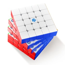 Bucubke GAN 562M 5x5 Magic Cube Puzzle Magnetic Stickerless Gan 562M 5x5 Speed Puzzle GAN562M Standard Speed Cube Frosted Version