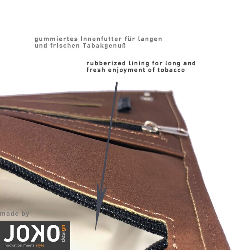 Tabaktasche used Leather touch Tabakbeutel für Drehtabak mit Fächern für