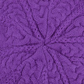 Nollia Soft Knit Solid Color Beanie, Chic, and Lightweight Crochet Knitted Style Beanie Hat for Women, One Size Slouchy Hat Purple