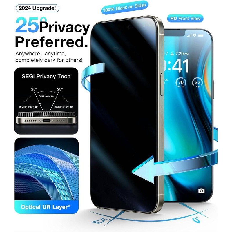 UltraGlass Ultra 9H+ Glass for iPhone 13 Pro Max Privacy
