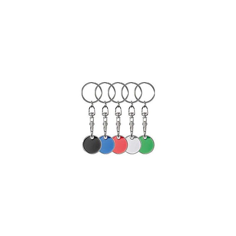 ohne Markename 5 x Metal Key Rings with Shopping Chip