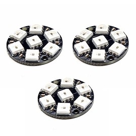 MakerMind 3x 7Bit RGB LED Ring WS2812 5050 5V Compatible with Arduino, Raspberry Pi Neopixel