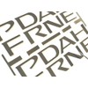 Gunmetal ABS Plastic Chrome Lower Door Letter Inserts Compatible with