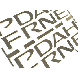 Gunmetal ABS Plastic Chrome Lower Door Letter Inserts Compatible with Pathfinder Platinum Only 2022-UP ABS Plastic Emblem Not Decals