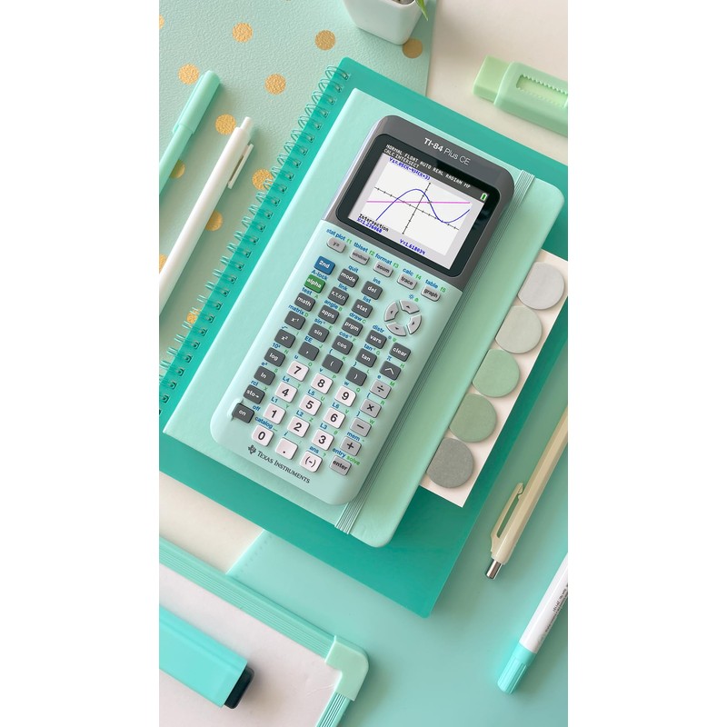 Texas Instruments TI-84 Plus CE Color Graphing Calculator, Mint Small