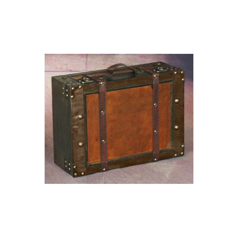 Old Style Suitcase With Stripes - 13"