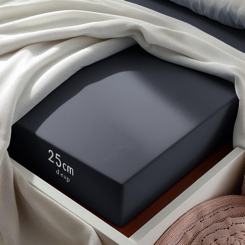 Aspire Homeware King Size Fitted Sheets - 25 cm Deep