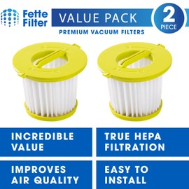 Fette Filter - Vacuum Filter Replacement Compatible with Ryobi ONE+ 18V Models PCL700 PCL704 PCL705 Part # A32F05N A32HF00 Compatible with Hoover BH57400V - Pack of 2