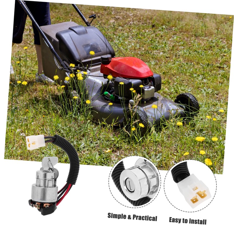 BUGUUYO Lawn Mower Ignition Switch Replacement Durable Starter Switch for