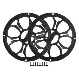 ACROPIX Universal 5" Car Speaker Grills Cover Round 5 Inch Audio Speaker Subwoofer Guard Protective Case with Mounting Screws ABS Black - Pack of 2