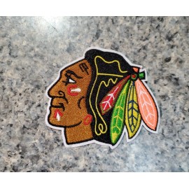 Chicago Blackhawks Vintage Style Logo Patch. Embroidered. Iron On. 3"x2.75"