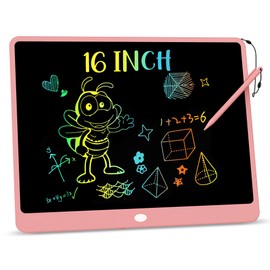 KOKODI LCD Writing Tablet, 16 Inch Colorful Toddler Doodle Board Drawing Tablet, Erasable Reusable Electronic Drawing Pads, Educational and Learning Toy for 3-6 Years Old Boy and Girls