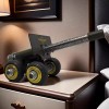 4-Wheels Heavy Duty Mini Cannon with Recoil Mechanism, Desktop Ornament