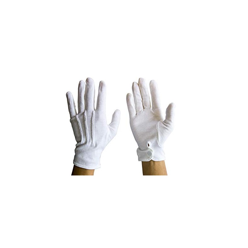 LEZAX 601 JOYFIT Cotton Chamois Gloves, White