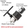 Yakamoz 1.5-10mm 1/16" - 3/8" Capacity Key Drill Chuck for