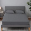 Apex Furnishings Fitted Sheet Single, Charcoal - Brushed Microfiber Plain